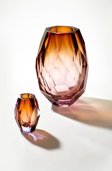 Moser glass vases