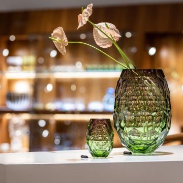 Moser crystal vases