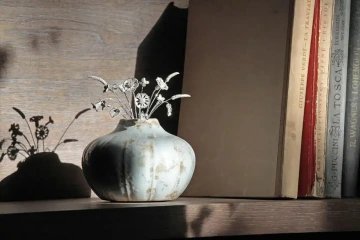 Stříbrné květiny GIYOU ve váze z Prahy