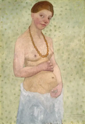 Obraz od Pauly Modersohn-Becker. Auto-portrét na šesté svatební výročí, 1906