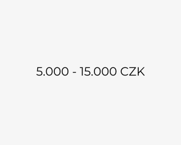 Nápis 5.000 - 15.000 CZK