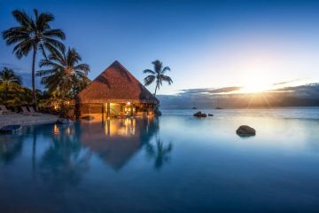 Luxury house by the sea in the tropics