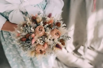 Svatební kytice ze sušených květin