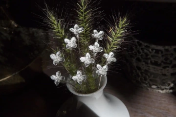 Silver Christmas bouquet, Christmas decoration in a vase