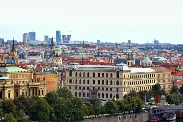 View of the building of Museum of Applied Arts in Prague
